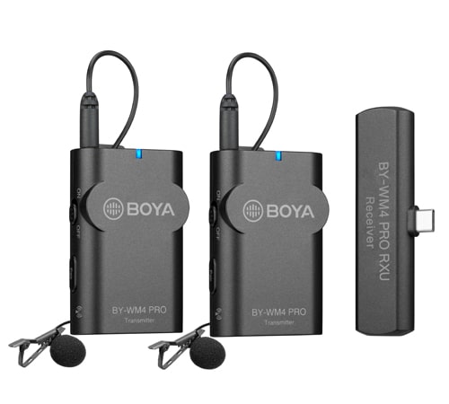 Boya WM4-K6 Trådløs 2,4 GHz sæt til Android  og USB-C enheder