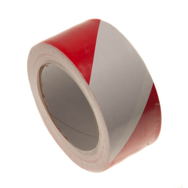 Advarselstape 50 Mm   33   Rød Hvid