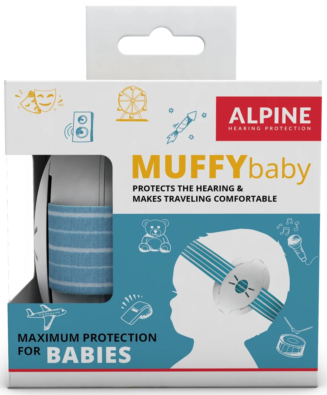 Alpine Muffy Baby Høreværn Til Baby   -3år  Blå