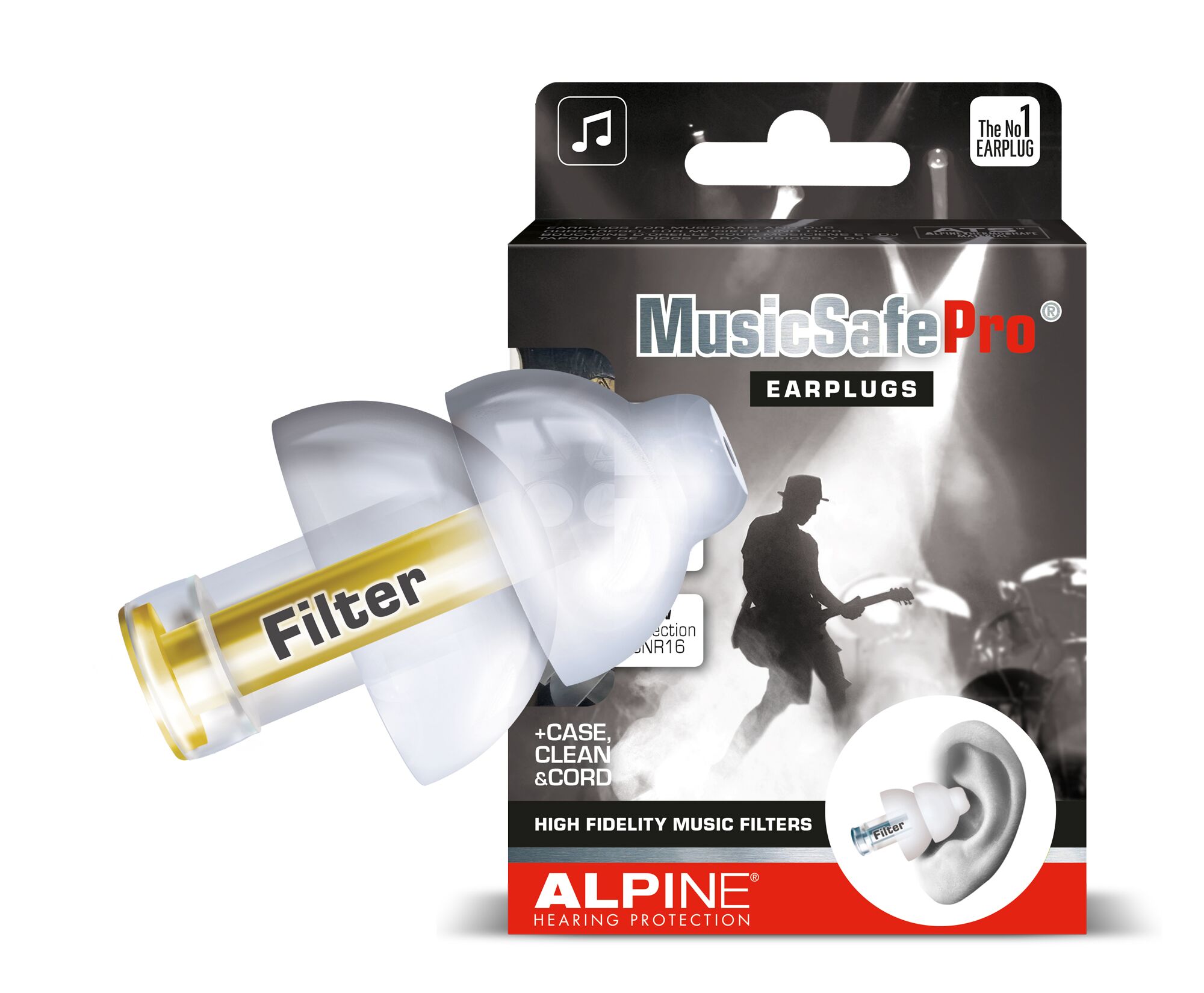 Alpine Musicsafe Pro ørepropper Transparent