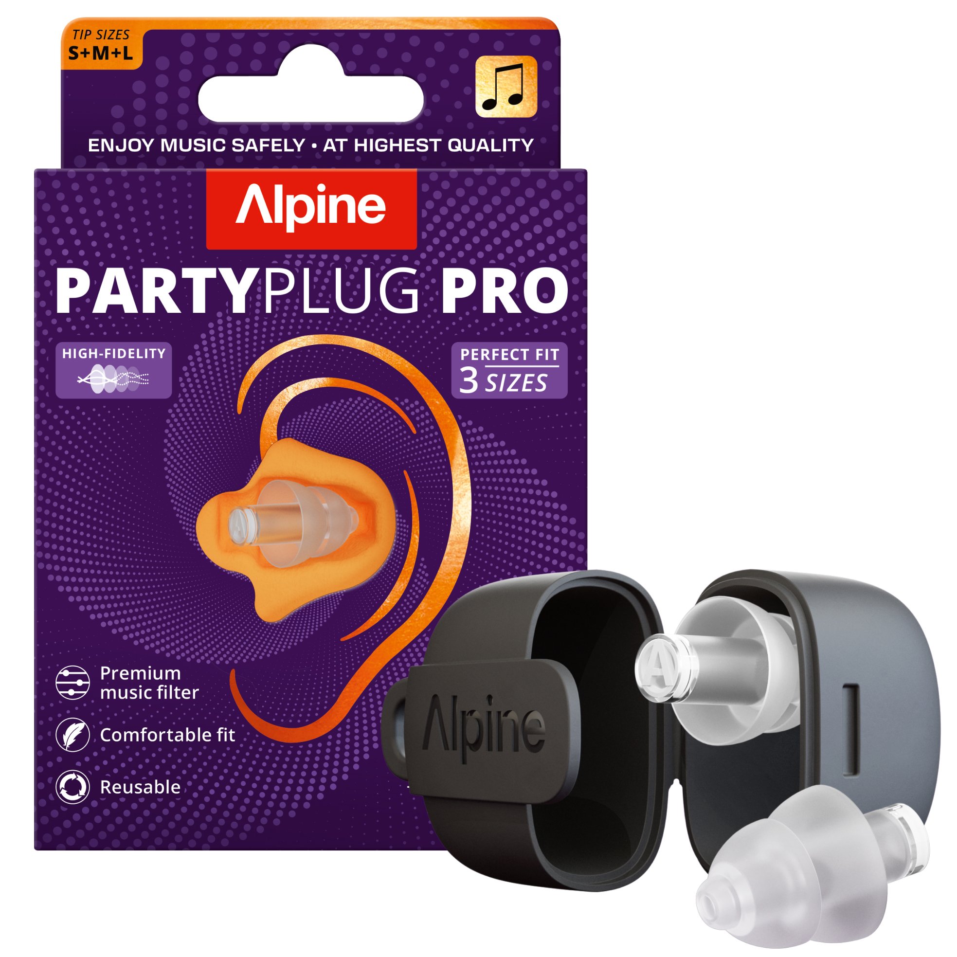 Alpine Partyplug Pro 2025 ørepropper Transparent