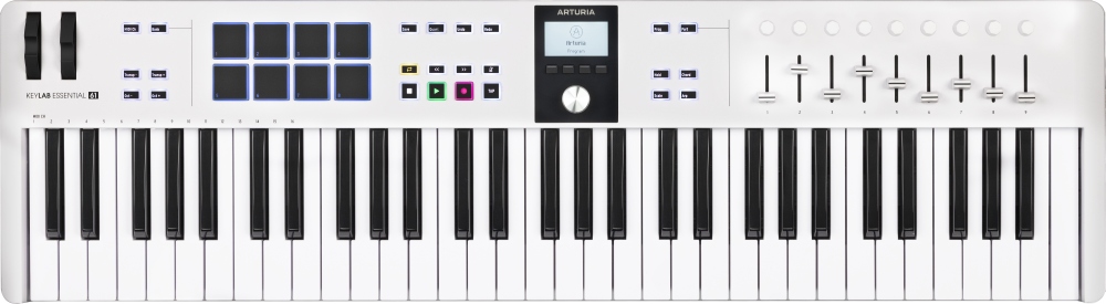 Arturia Keylab Essential 61 Mk3 Midi Keyboard Hvid