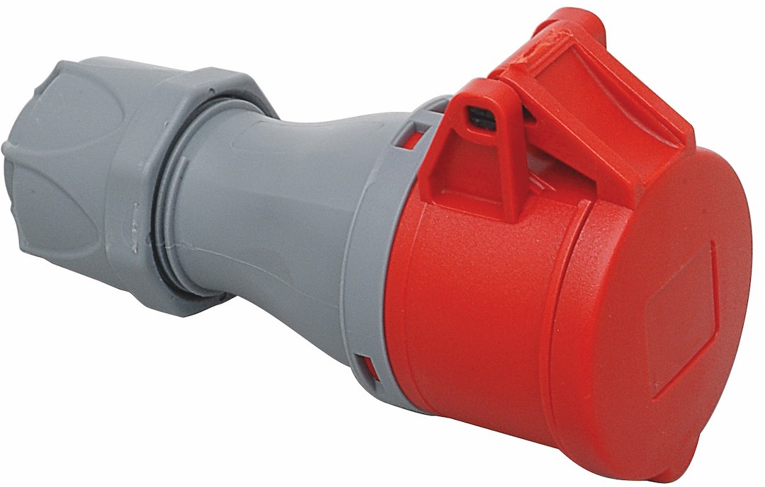 Cee 5p Mellemled 400v  -faset 16a Grå