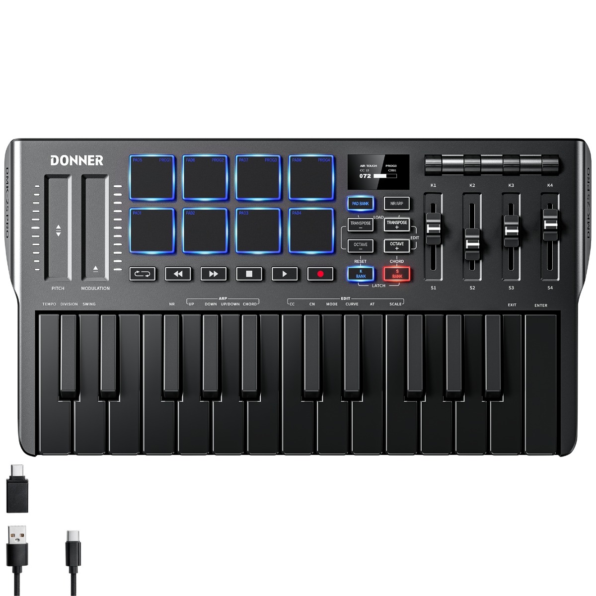 Donner Dmk-25 Pro Midi-keyboard