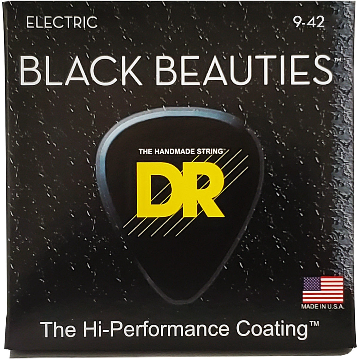 Dr Strings Bke-  Black Beauties Black El-guitar-strenge  009-042