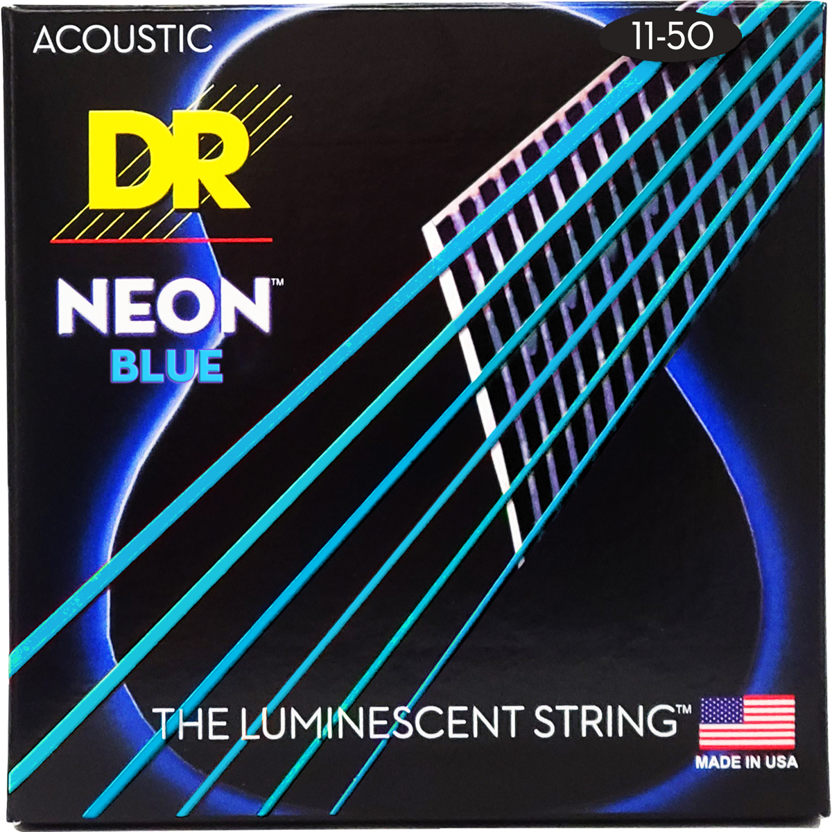 Dr Strings Nba11 Neon Blue Western-guitar-strenge  011-050