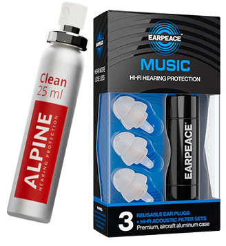 Earpeace Ep10x ørepropper    Alpine Clean Bundle