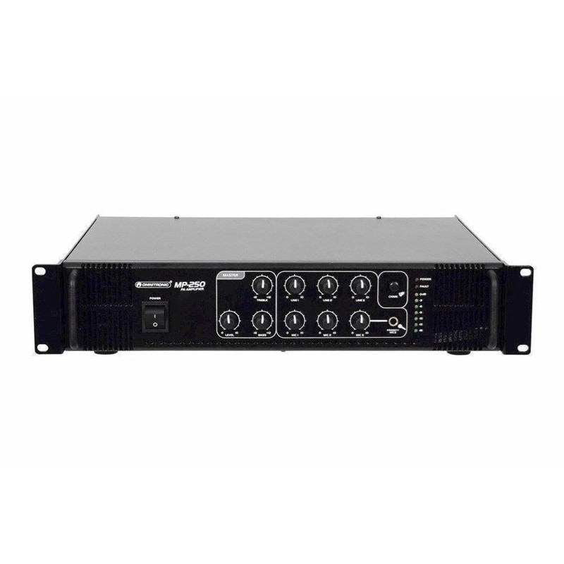 Forstærker Med Mixer  100 Volt   -16 Ohm  250 Watt  Omnitronic Mp-250 Pa