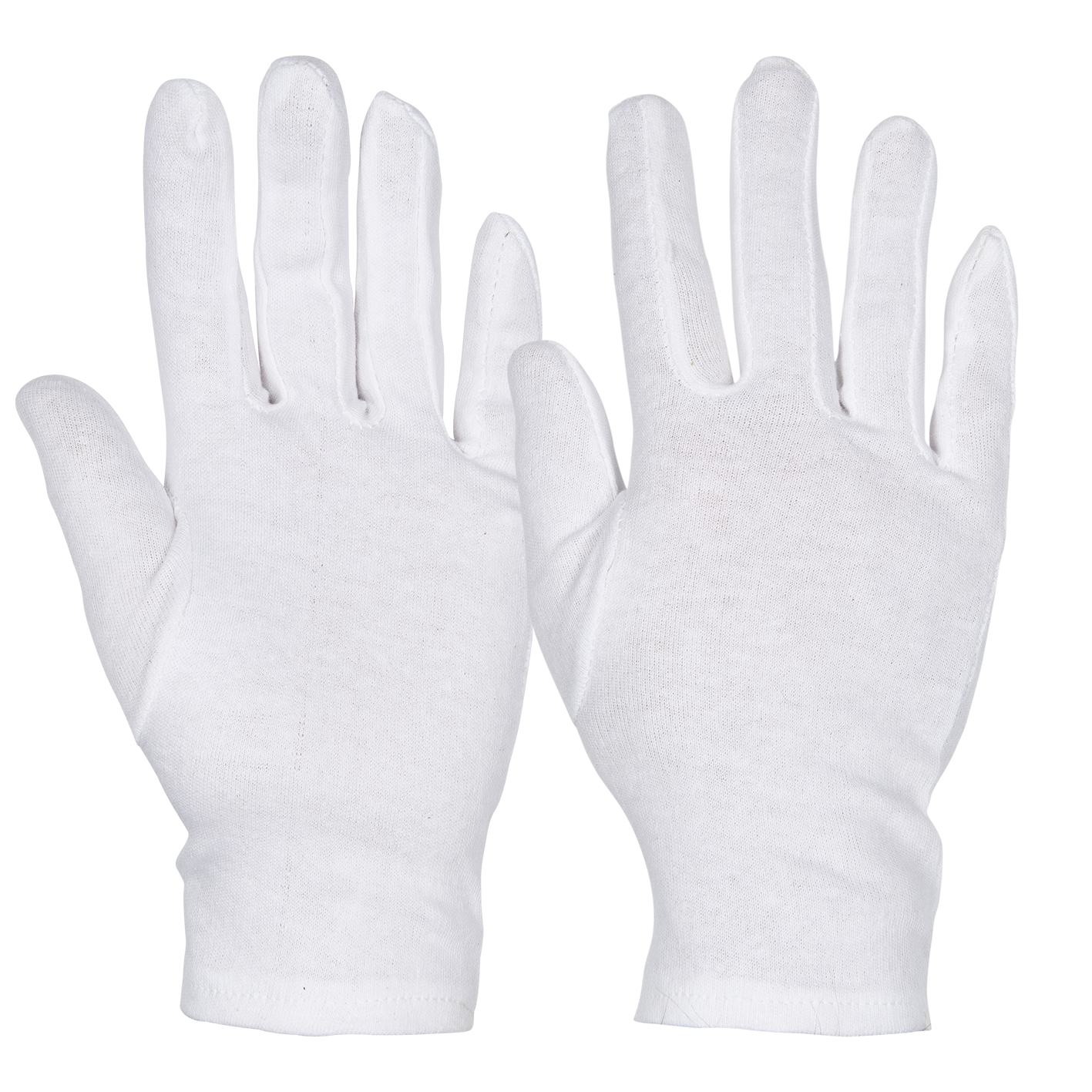 Inspector Hvid Bomuldsinterlock Handske   Slip-on Model 12 Par