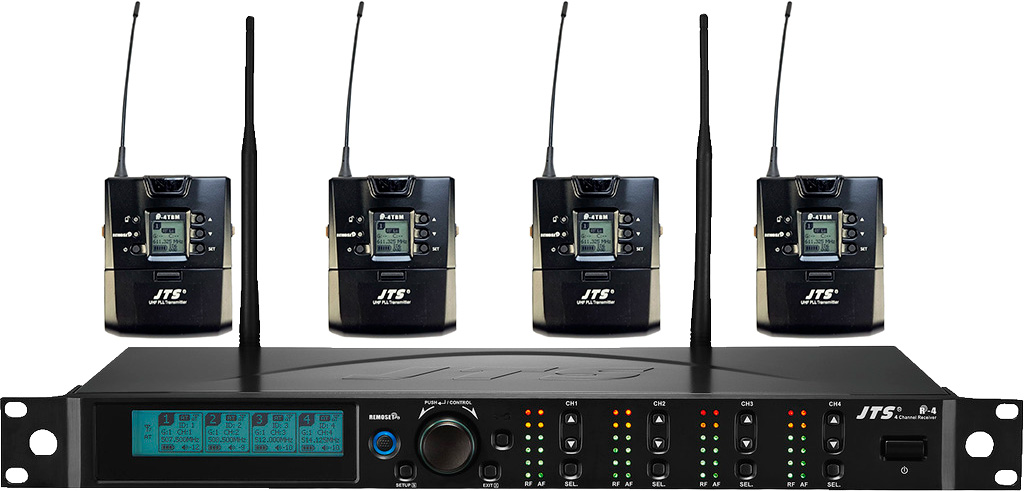 Jts  -  Trådløs Modtager   Kanals Inkl  Lommesendere 520-556 Mhz