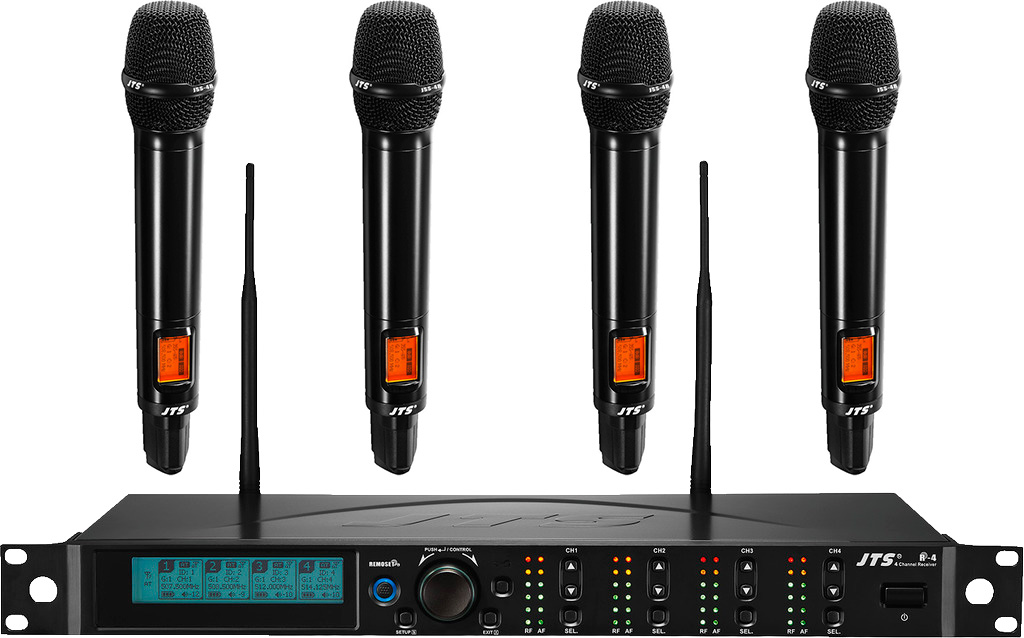 Jts  -  Trådløs Modtager   Kanals Inkl  Mikrofoner 520-556 Mhz