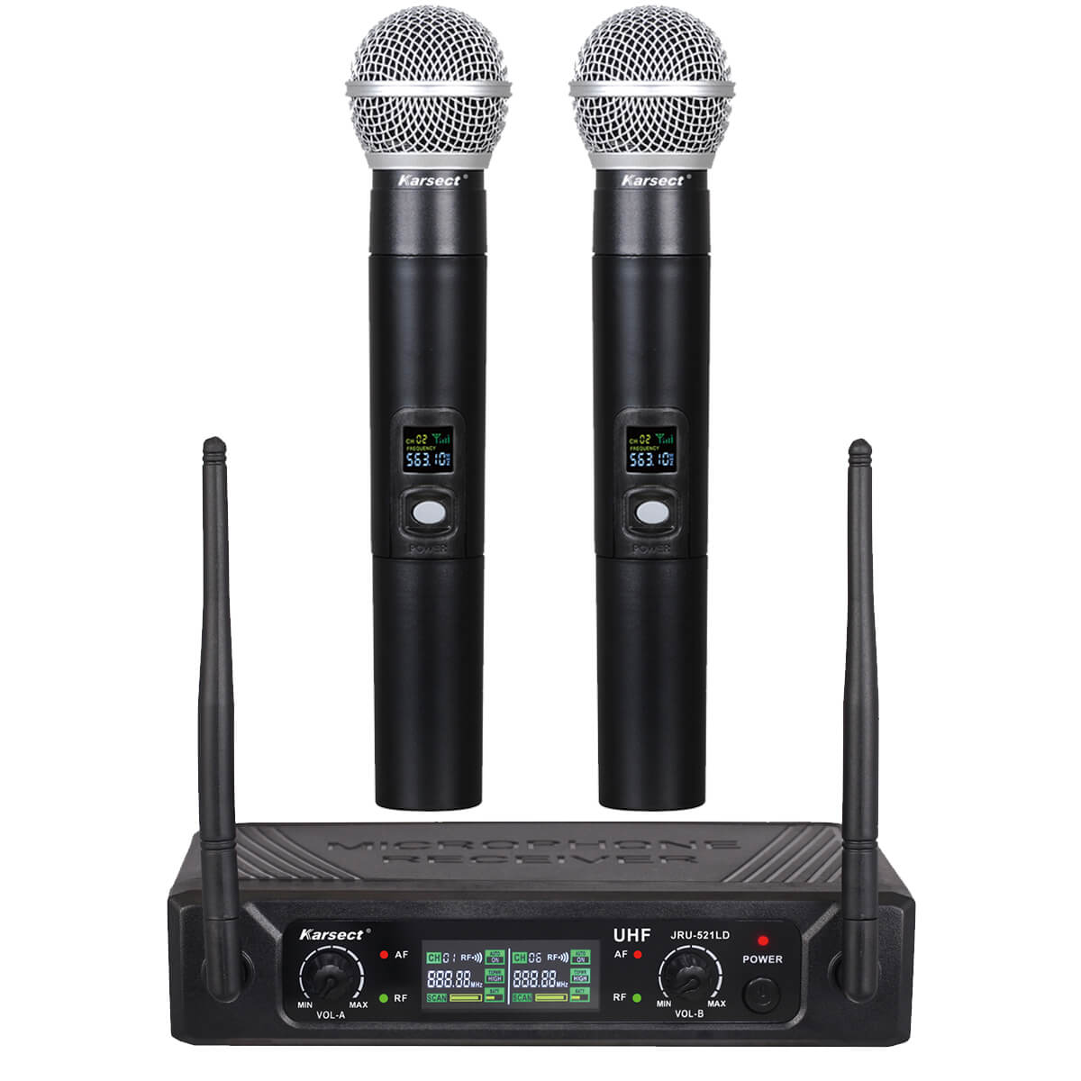 Karsect Jru-521ld Ht-527c Trådløst     Håndholdt Mikrofon-sæt