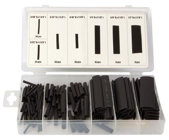 Krympeflex Sortiment ø2-13mm   :  Sort  127 Stk