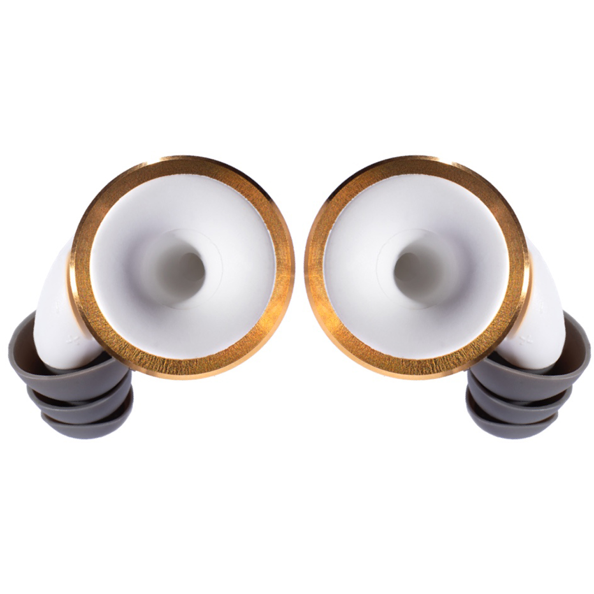 Limousine Earplugs Knops Gold Wh ørepropper White