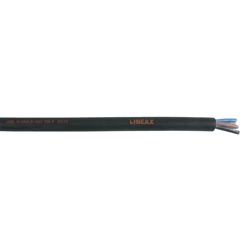 Lineax Neopren Kabel  Sort Pris Pr  Meter 5x 10 Mm