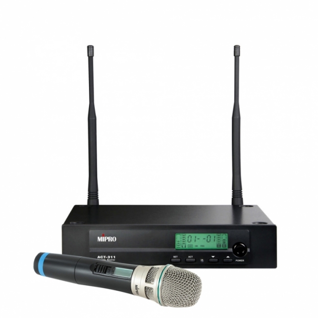 Mipro Act311bh-8s Trådløs Modtager   Kanal Inkl  Håndholdt Mikrofon 823-831mhz