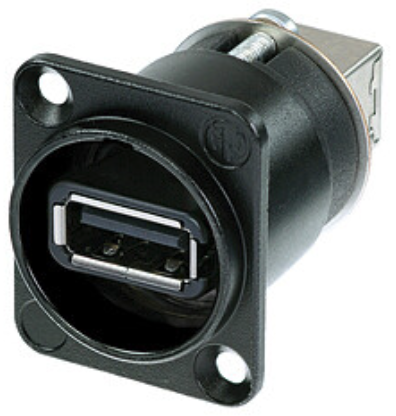 Neutrik Nausb- -  Usb     Chassis-stik Vendbar Sort