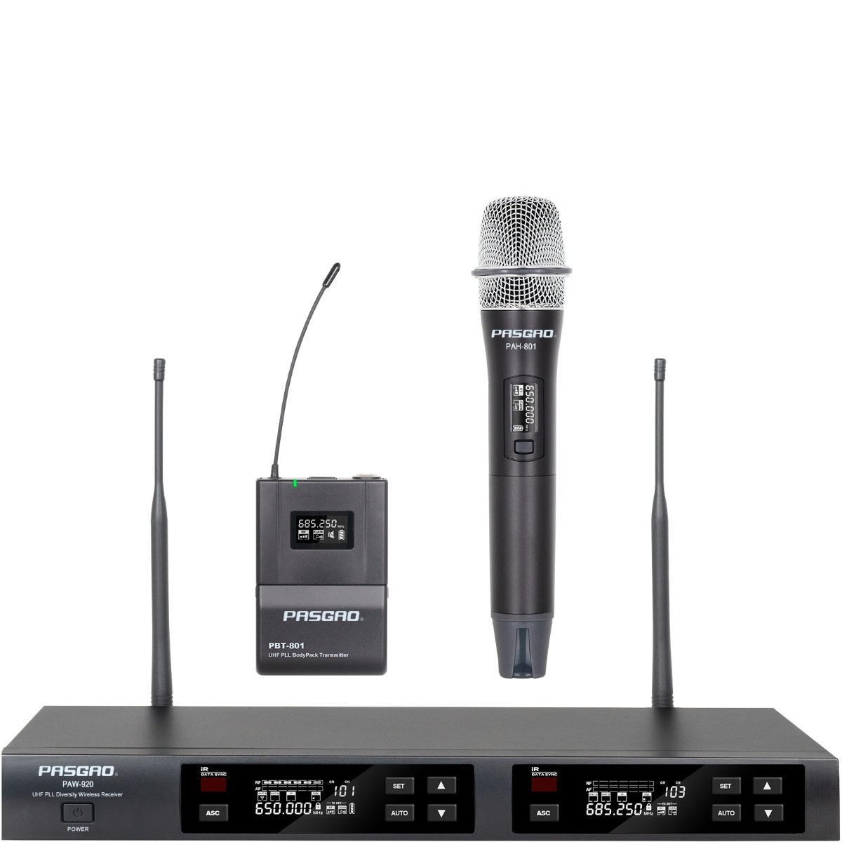 Pasgao Paw-920 Pah-801 Pbt-801  823-832 Mhz  Trådløst Sæt