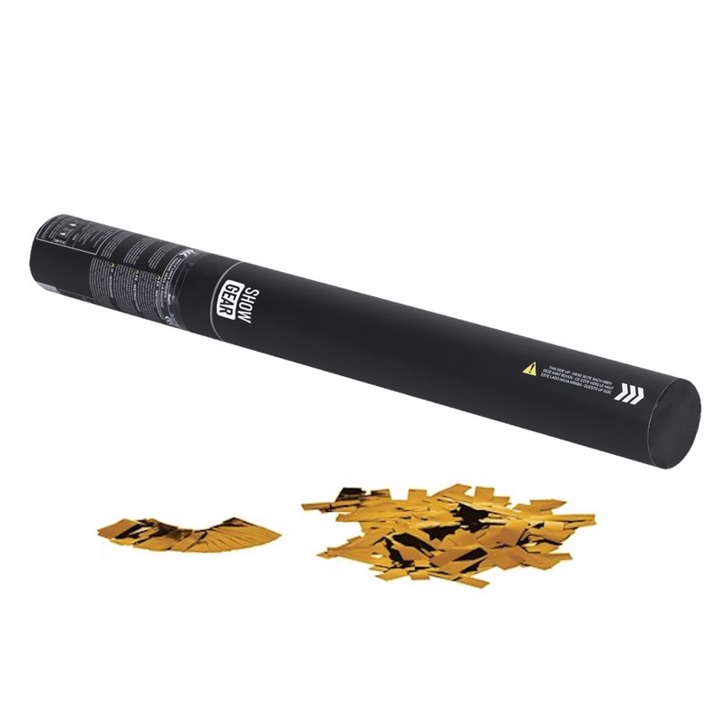 Pro Konfettirør  Håndholdt  50 Cm  Guld Metallic