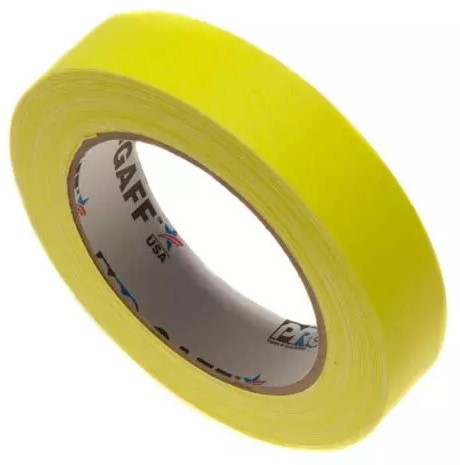 Pro-gaff Glow Gaffatape 24mm   22 8m Flere Farver Gul