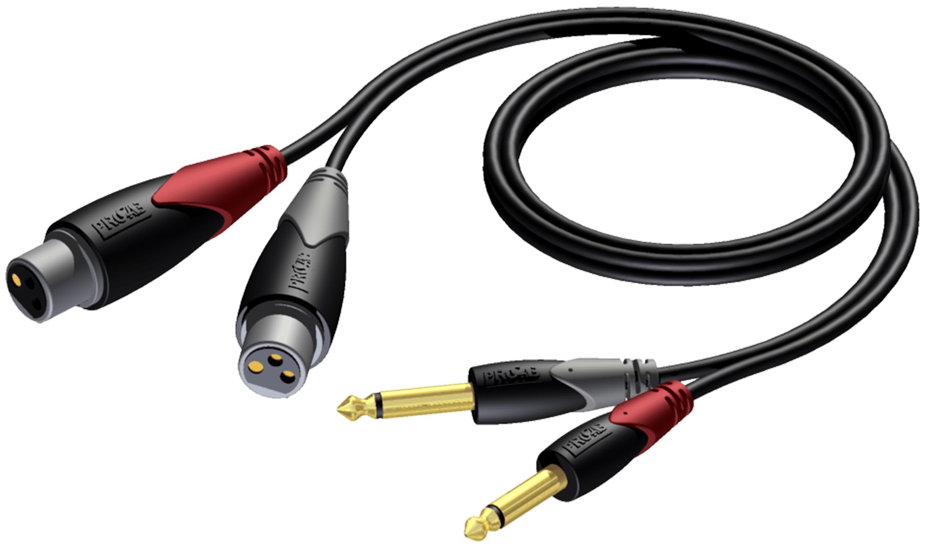 Procab Cla707 2x Jack     Mono Til 2x    3pol Hun     Meter