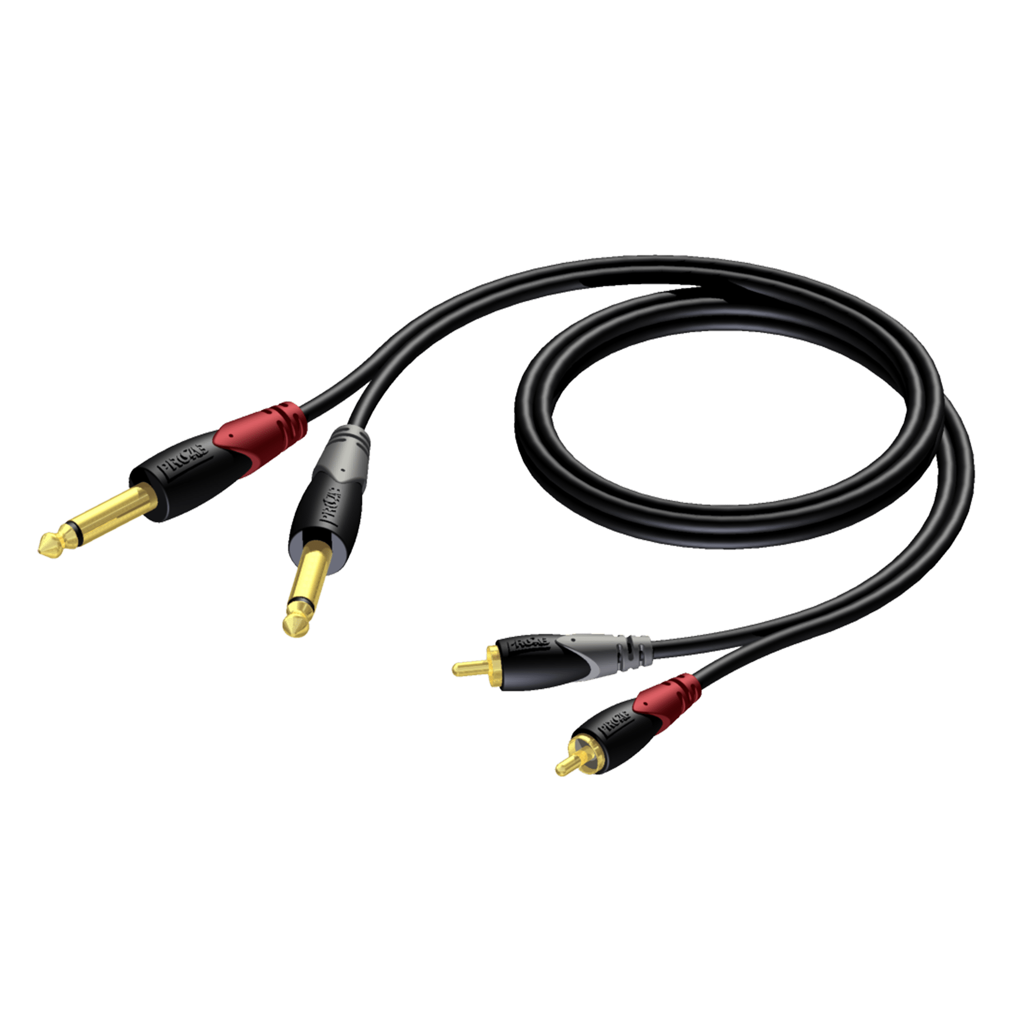 Procab Cla631 2xjack   3mm Han Til 2xphono Rca Han Kabel   Meter