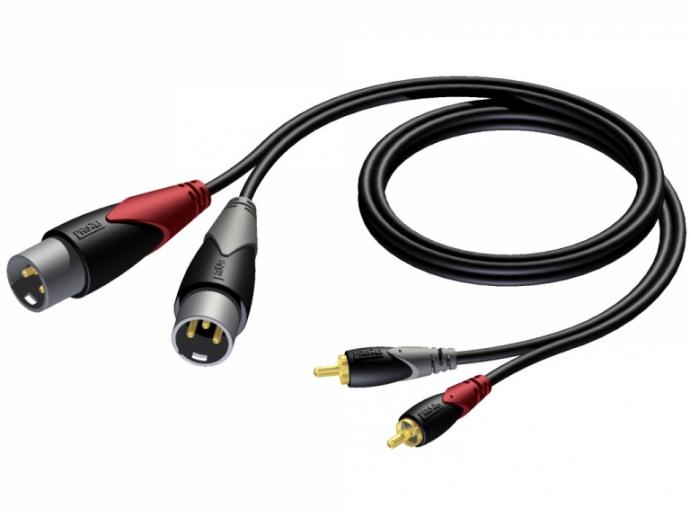 Procab Cla701 2x   Han Til 2xphono Rca Han Kabel     Meter