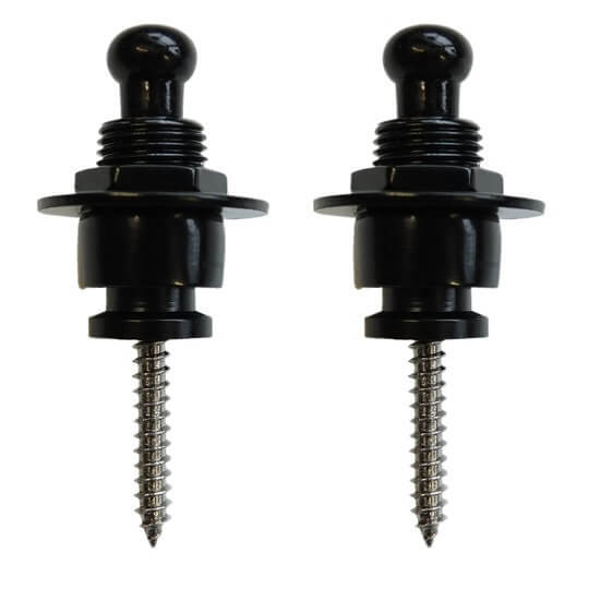 Richter Strap Lock Set Black Guitar-remlås Sort