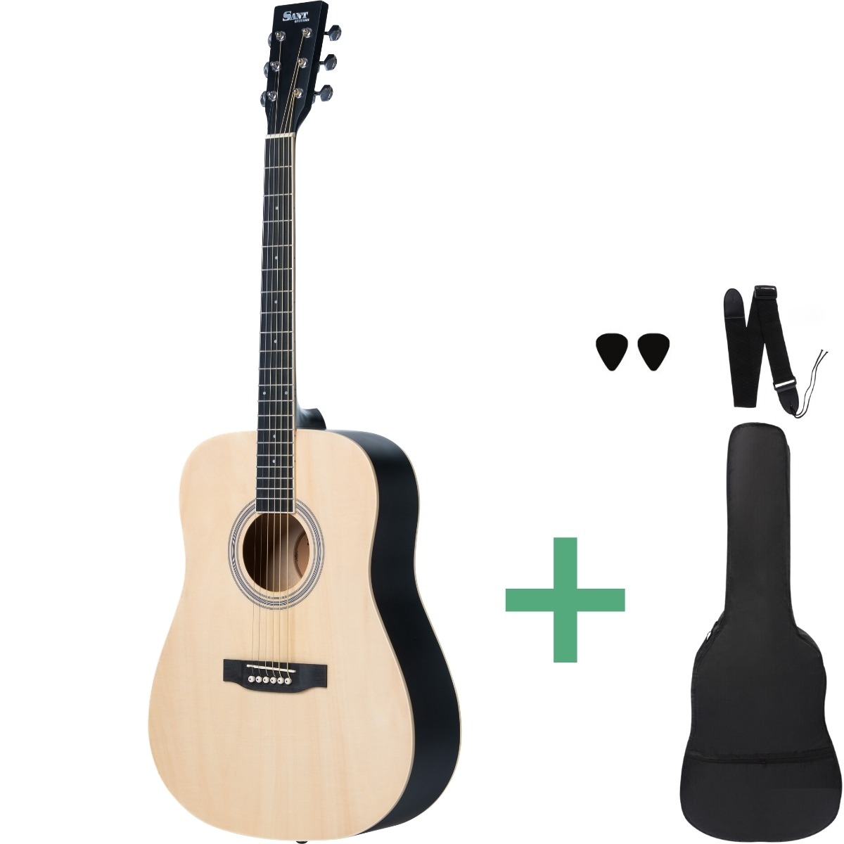 Sant Guitars Ac-84l Sna Venstrehånds-western-guitar Satin Nature