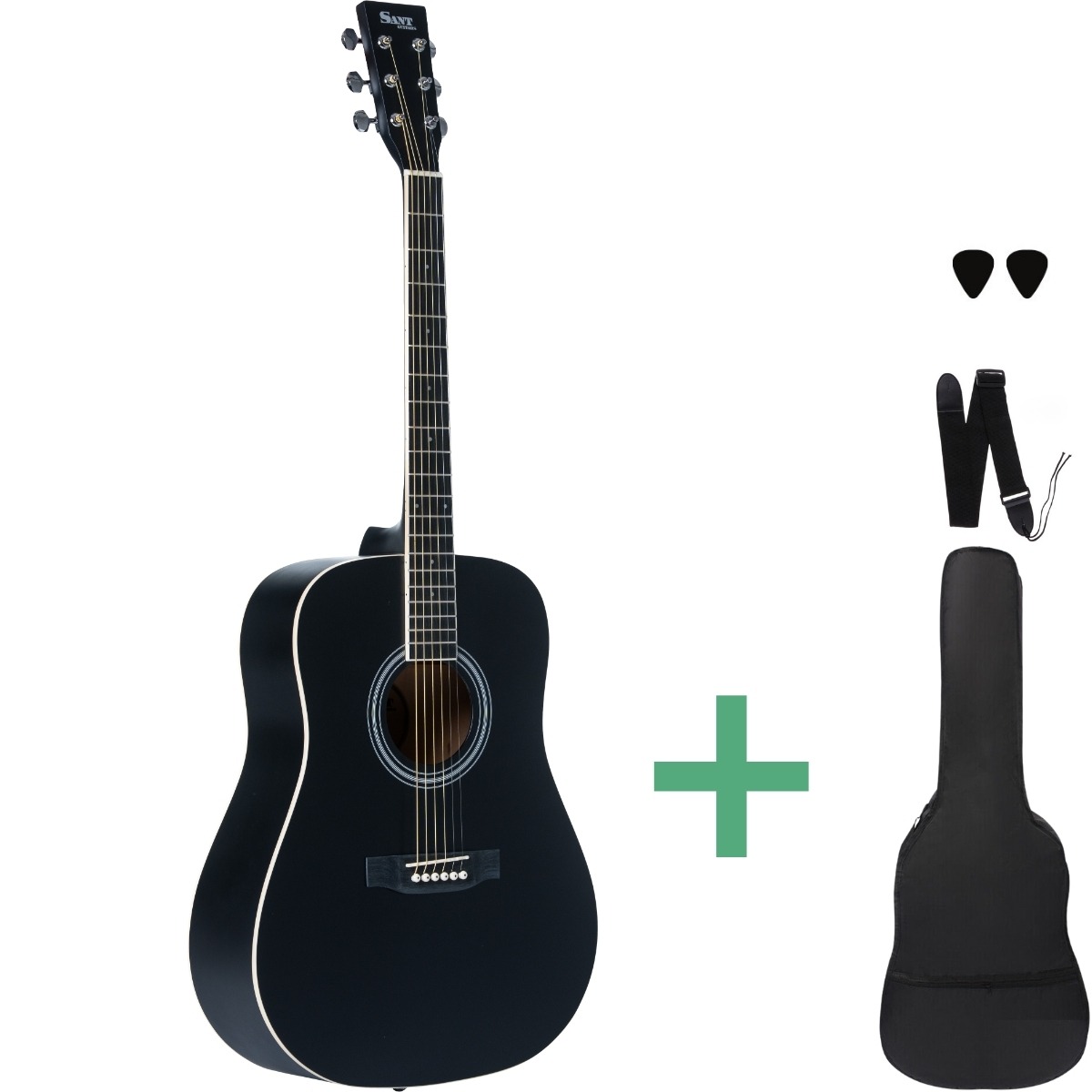 Sant Guitars Ac-84 Sbk Western-guitar Satin Black