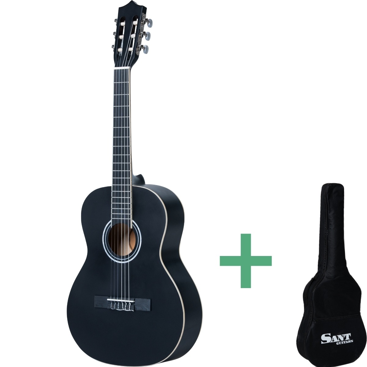 Sant Guitars Cj-36l Sbk Børne-venstrehånds-guitar Sort