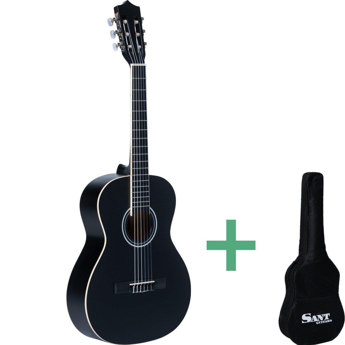 Sant Guitars Cj-36 Sbk Spansk Børne-guitar Sort