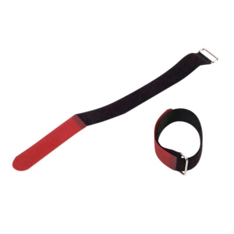 10 Stk  Kabel Rem   Velkro 40cm     8cm Med Rød Spids