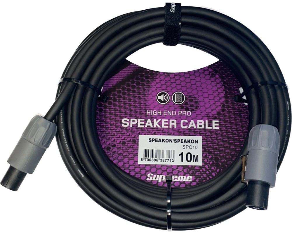 Supreme  Højttaler Kabel 2x2 5mm2 Med Speakon Speakon Stik 10 Meter