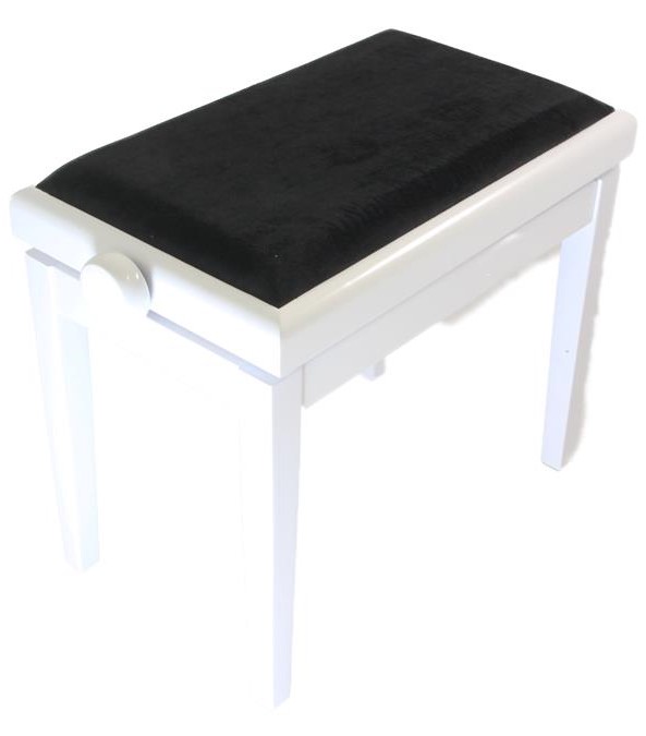 Supreme Klaver-bænk  Hvid Højglans