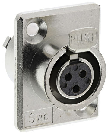 Switchcraft Ty3f Tini-qg  Quot Mini    Quot  3p Han Chassis-stik Nickel