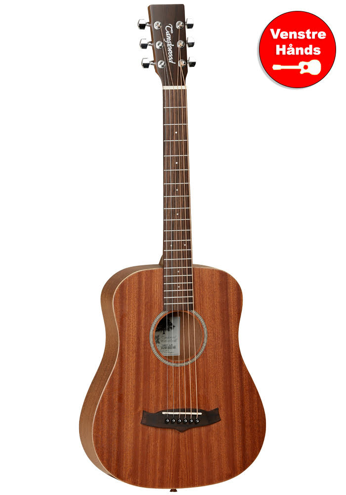 Tanglewood Tw2tlh Travel Model Venstrehånds Western Guitar Mahogni