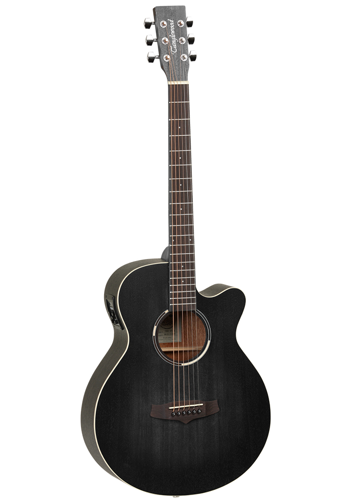 Tanglewood Twbbsfce Blackbird Western Guitar Med Pickup Og Cutaway Black Satin