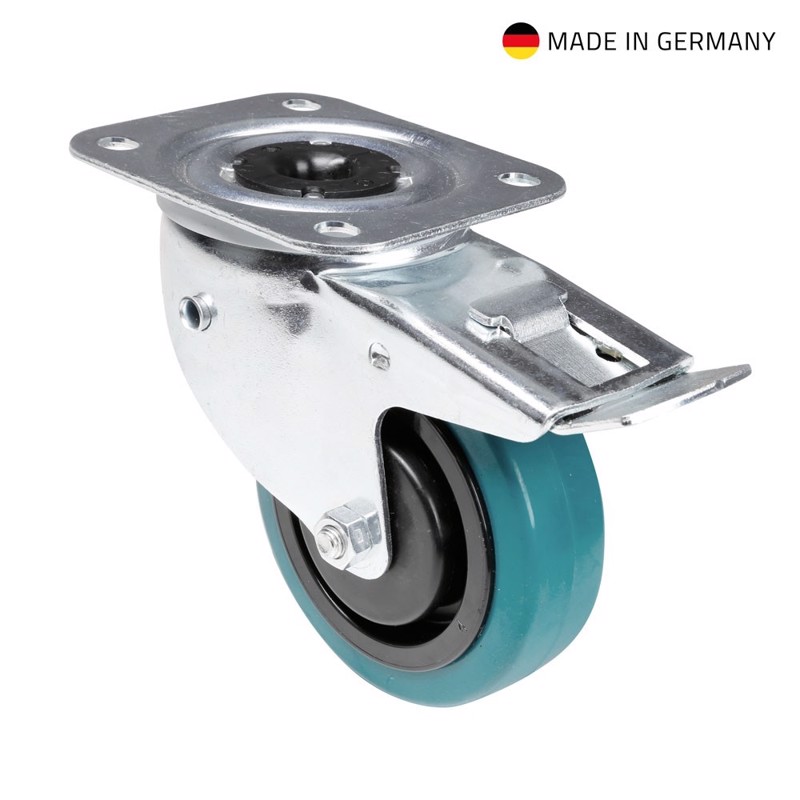 Tente Hjul  100 Mm  Med Bremse  Smart Retnings Funktion