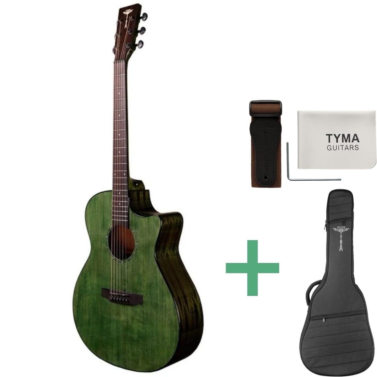 Tyma  -3e Cg Western-guitar Green