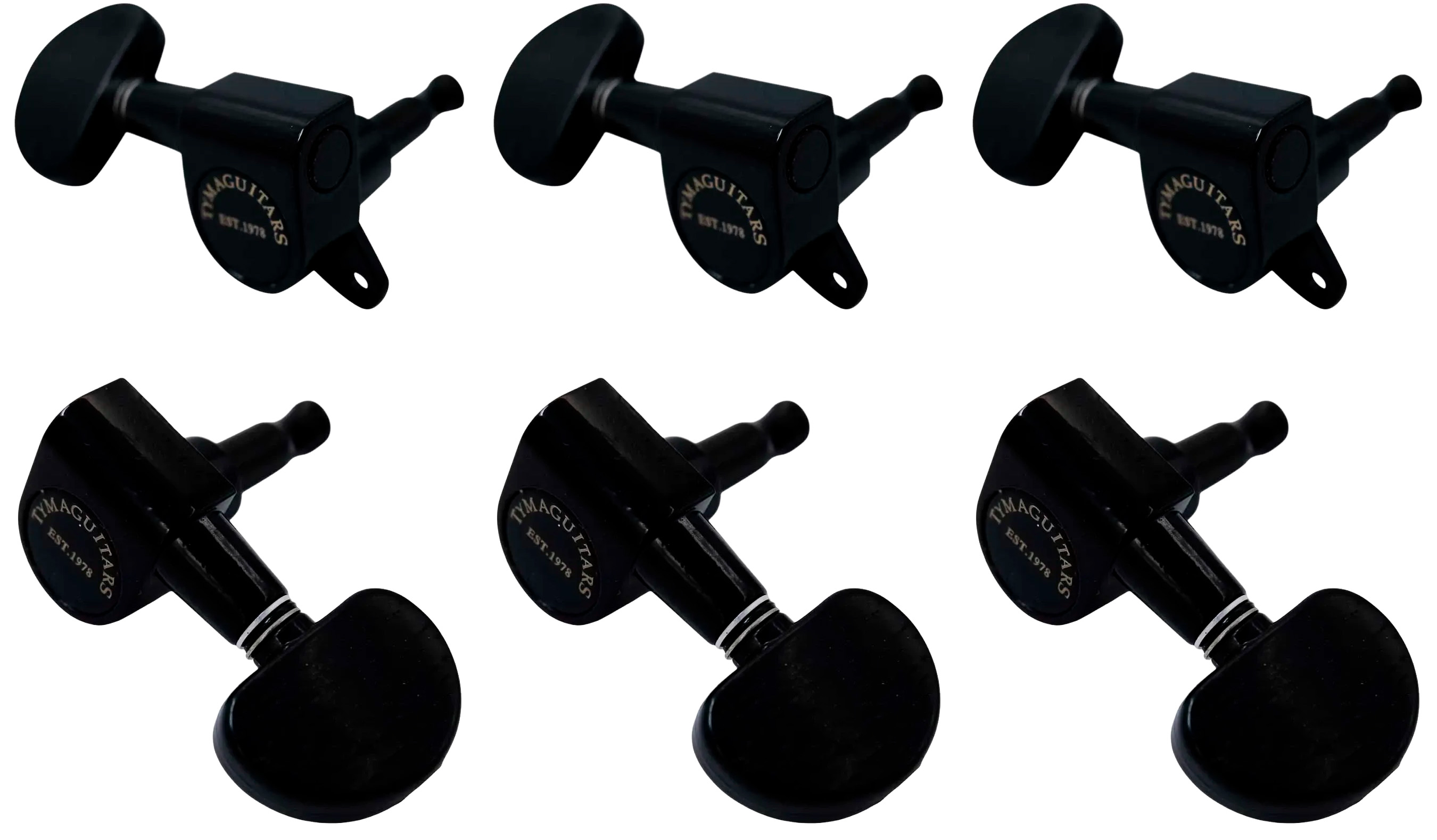 Tyma Mekanik   Stemmeskruesæt Til Western Guitar Sort