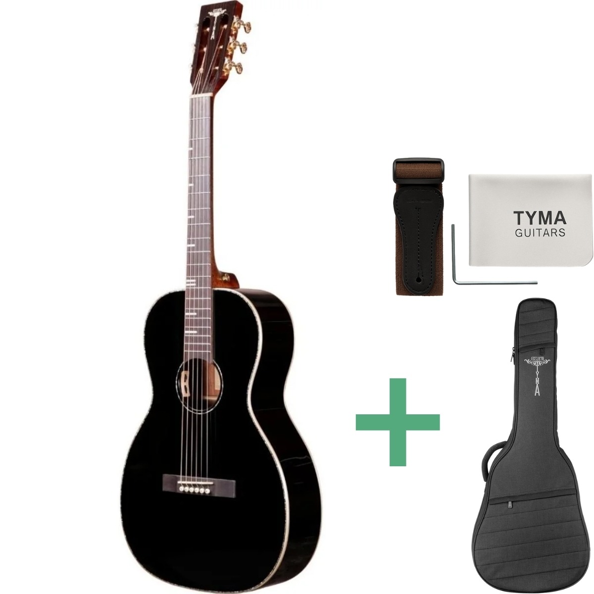 Tyma P18e Bk Western-guitar Black