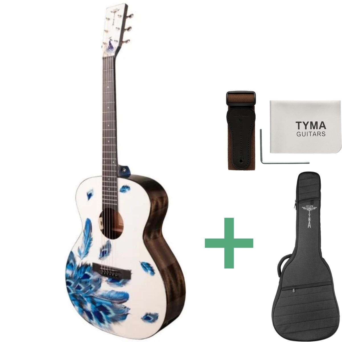 Tyma  -3e Plum Western-guitar