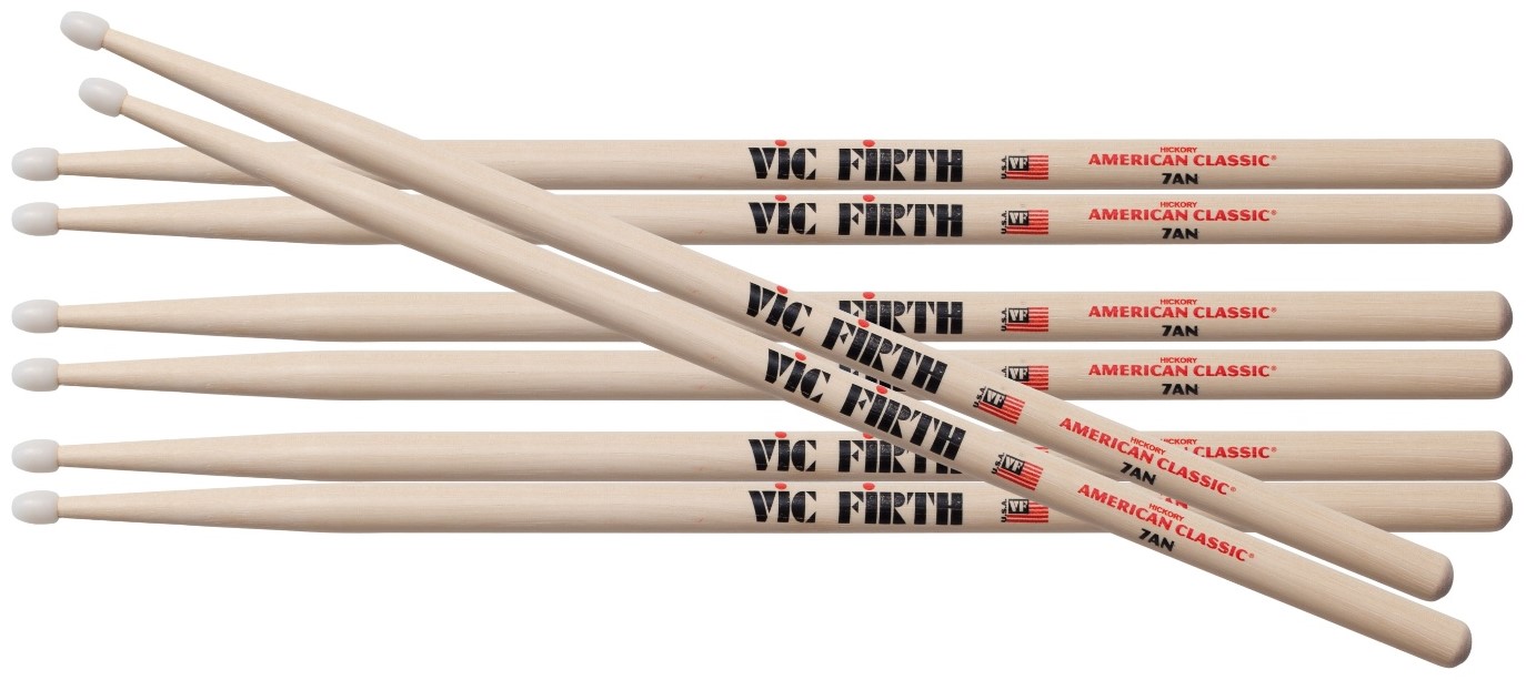 Vic Firth 7an American Classic Nylon Tip Value Pack