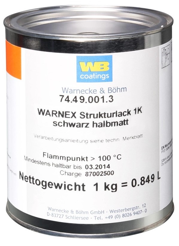 Warnex 0131 Tekstur Maling 1kg Sort