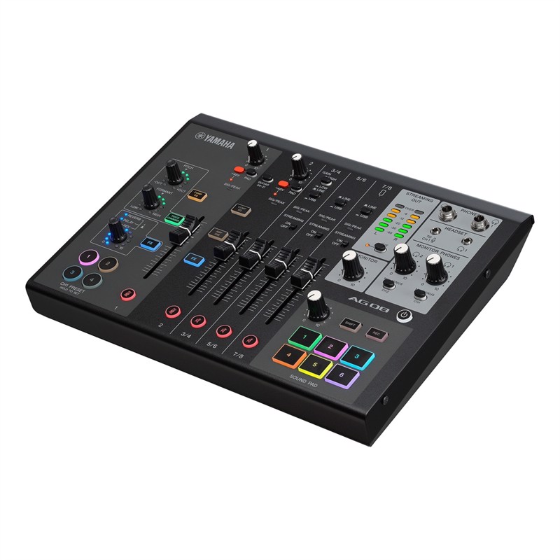 Yamaha Ag08bl   Ch Live Streaming Mixer Med Usb   Sofware  Sort