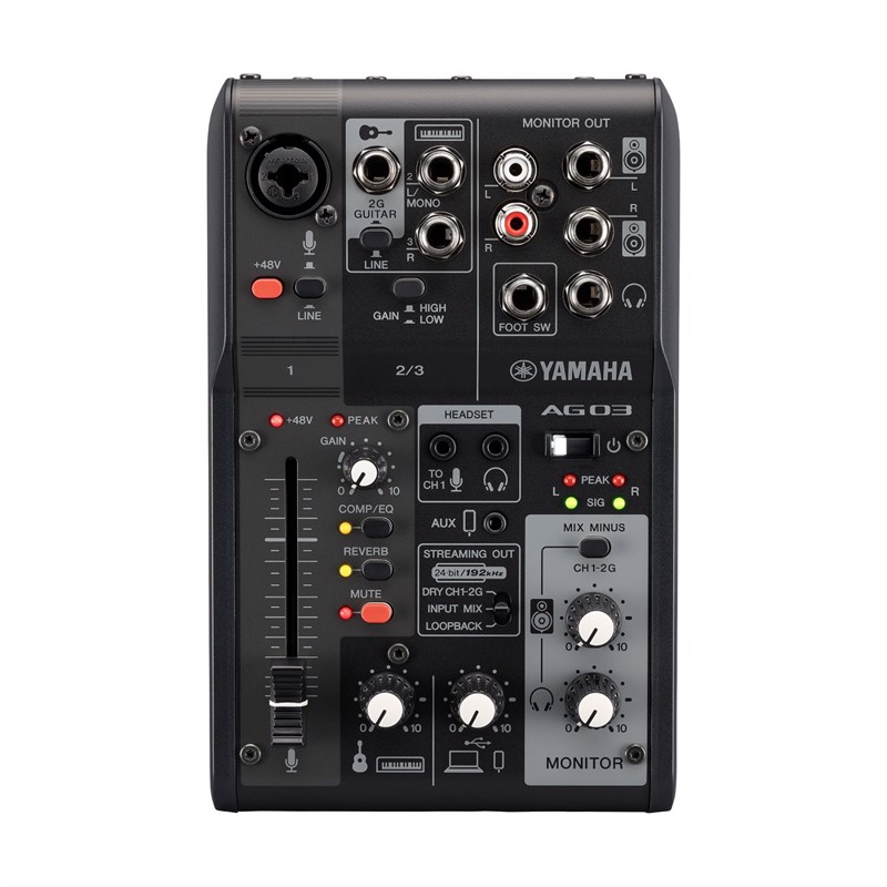 Yamaha Ag03mk2   Ch Live Streaming Mixer Med Usb   Sofware Bundled  Sort
